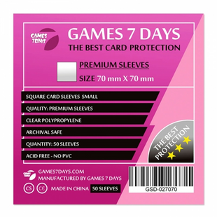 Протектори Game 7 Days Standard sleeves 70 x 70 mm GSD-017070 фото