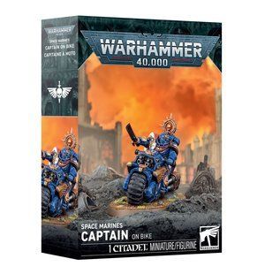 WH40k Space Marines Captain on Bike 48-113 фото