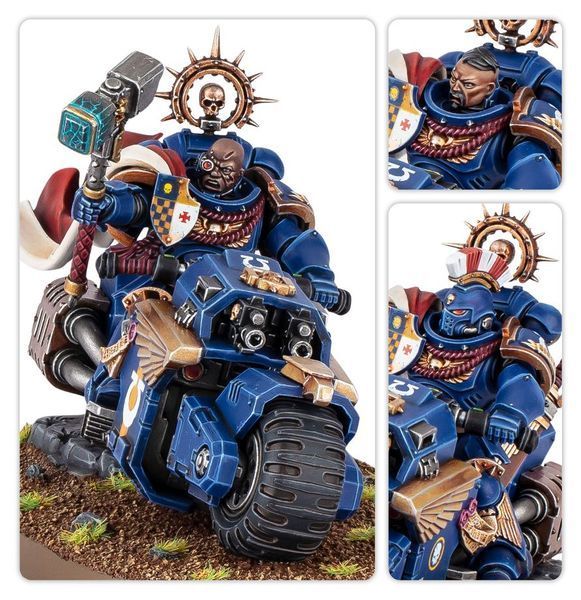 WH40k Space Marines Captain on Bike 48-113 фото