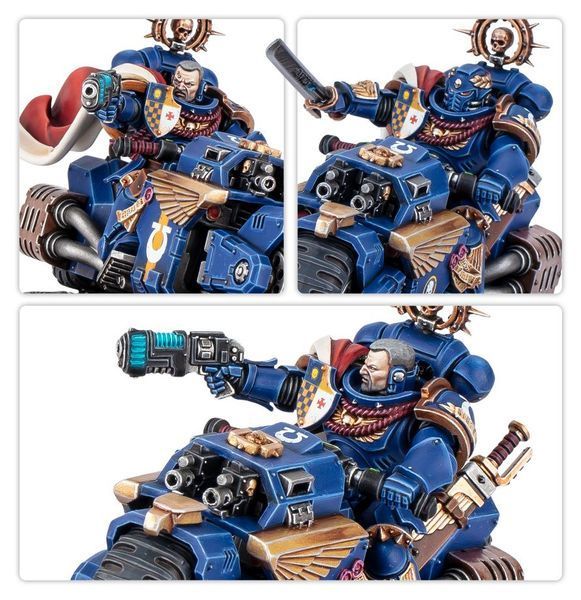 WH40k Space Marines Captain on Bike 48-113 фото