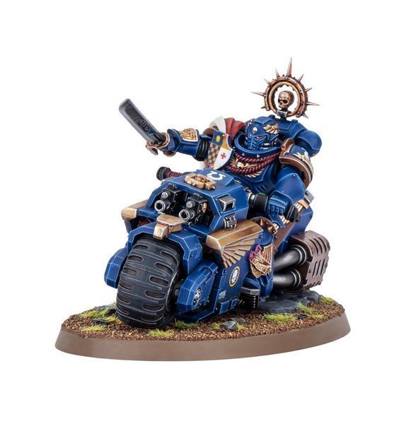 WH40k Space Marines Captain on Bike 48-113 фото