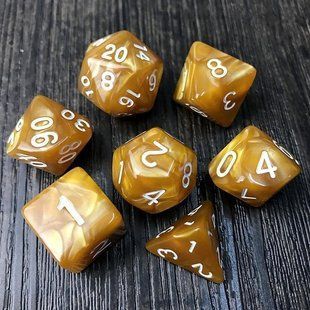 Набір кубиків Pearl Dice Set - Gold g7dpearl01 фото